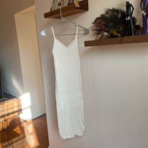 Aritzia Knit Midi Dress in Cream